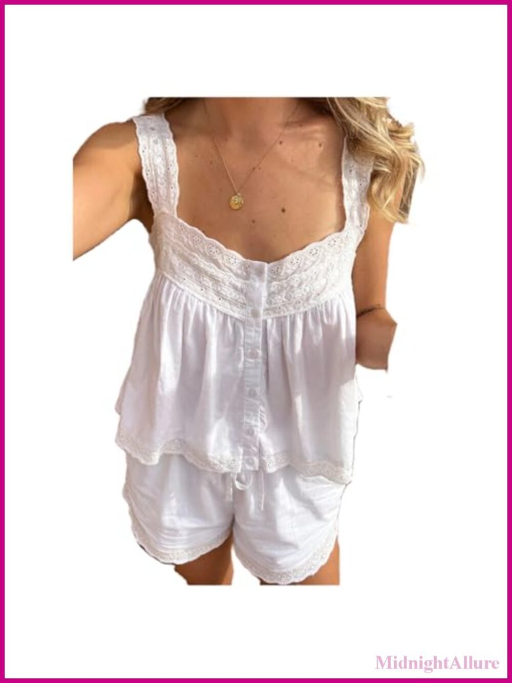 Women Y2K Eyelet Crop Tank Top Hollow Out Sleeveless Ruffle Peplum Camisole